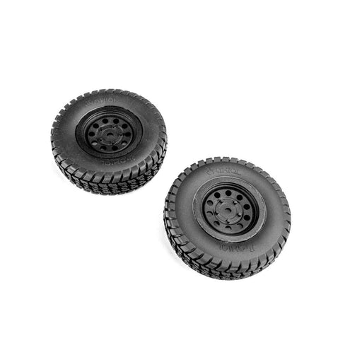 AXI-4120 Axial SCX10 Trailer Tire and Wheel Set Mounted (2)