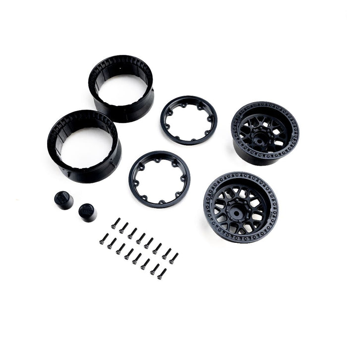 AXI-4318 Axial 1.9" KMC Grenade Beadlock Wheels (2) - Black