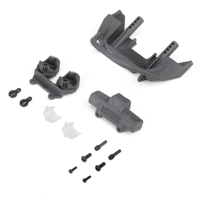 AXI-4687 Axial Front Bumper Set, Jeep JT: SCX10 III MB - Grey