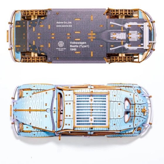 AZO525176 Azone wa-gu-mi Volkswagen Beetle (346 Pieces) Level 4 - BLUE