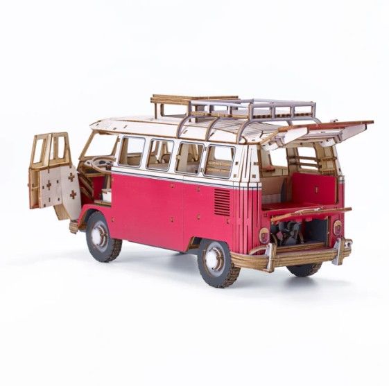 AZO525930 Azone Vintage Volkswagen (T1) Camper Van (395 Pcs) Level - RED