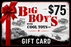 Big Boys With Cool Toys Gift Cards $25 - $1000