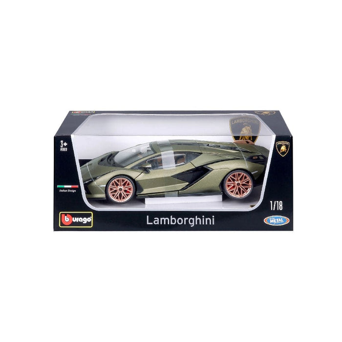 BUR18-11046 Bburago 1/18 Lamborghini Si?n FKP37 (Metallic Matte Green)