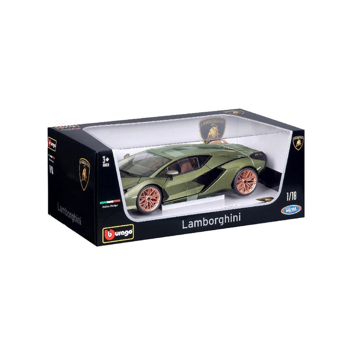 BUR18-11046 Bburago 1/18 Lamborghini Si?n FKP37 (Metallic Matte Green)