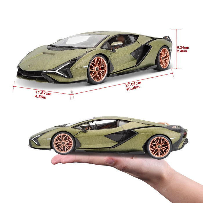 BUR18-11046 Bburago 1/18 Lamborghini Si?n FKP37 (Metallic Matte Green)