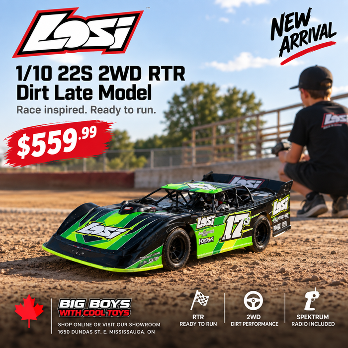 LOS-2167T2 Losi 1/10 22S Dirt Late Model 2WD RTR - Green YOU will need this part #SPMXC2090P and  SPMX-1087
