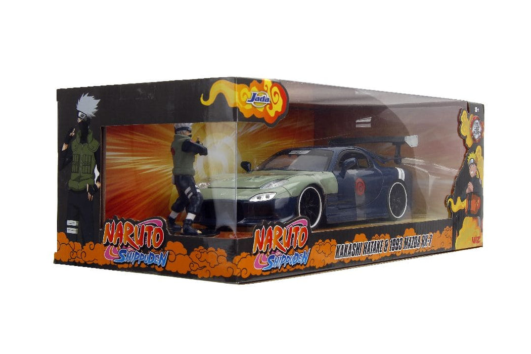 JAD34370 Jada 1/24 "Hollywood Rides" Naruto 1993 Mazda RX-7 with Kakashi Hatake