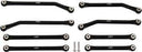 HRASXTF133HFJ01 Aluminum High Clearance 4 Link Set for 5.26 (133.7mm) Wheelbase: SCX24 C10, JLU, Bronco