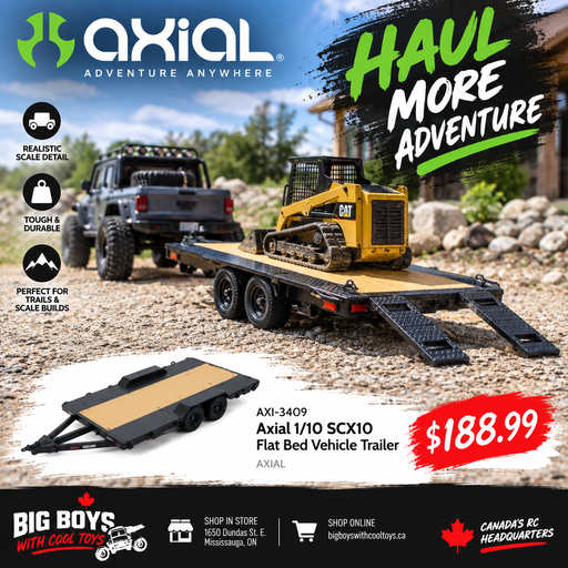 AXI-3409 Axial 1/10 SCX10 Flat Bed Vehicle Trailer