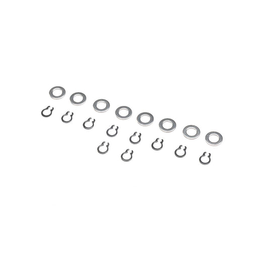 EFL-3620 E-Flite Wheel Axle Circlips with Washers, 3mm: V1200 V2