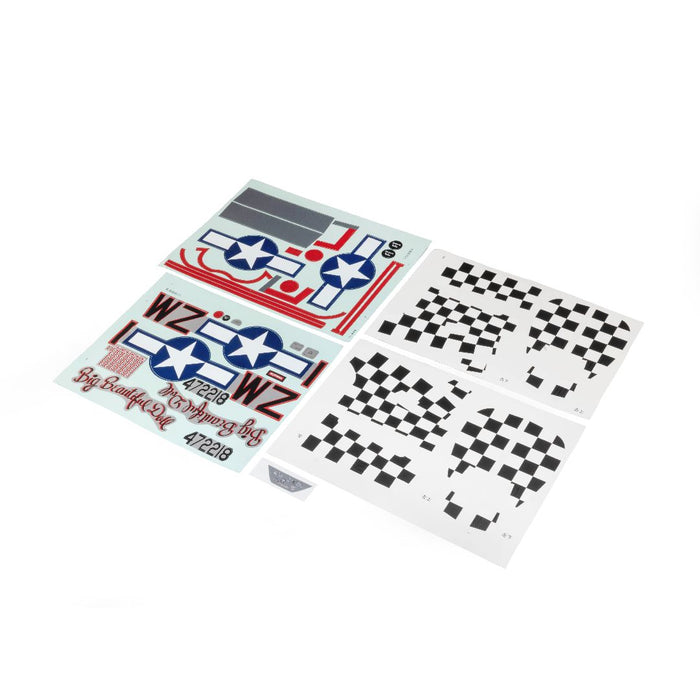 EFL-4367 E-Flite Decal Set: P-51D 1.5m Big Beautiful Doll