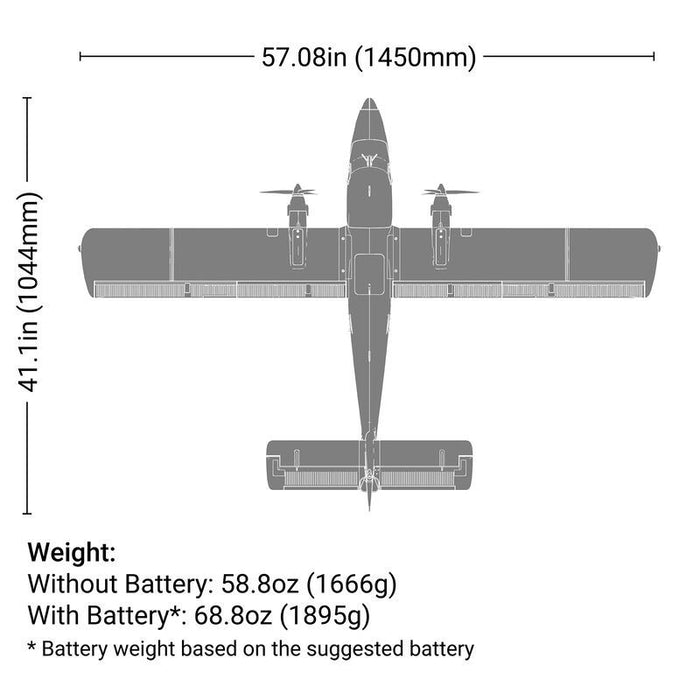 EFL32075CF E-Flite DHC-6 Twin Otter 1.4m PNP with Floats