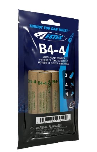 EST10019 Estes Rockets B4-4 (3 ea) - Bagged