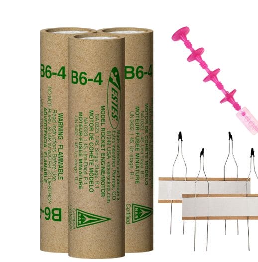 EST10021 Estes Rockets B6-4 (3 ea) - Bagged