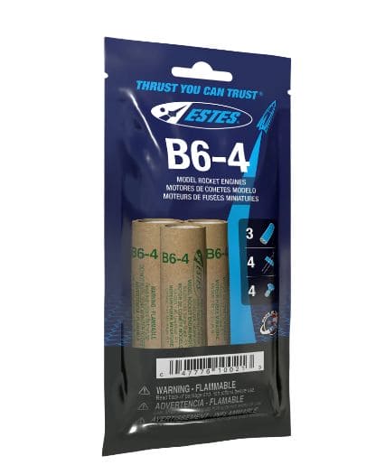 EST10021 Estes Rockets B6-4 (3 ea) - Bagged
