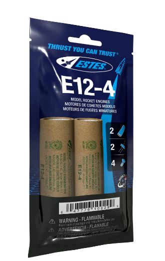 EST10029 Estes Rockets E12-4 (2 ea) - Bagged