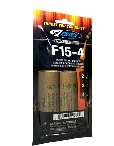 EST10031 Estes Rockets F15-4 29 mm (2 ea) - Bagged