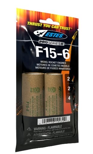 EST10032 Estes Rockets F15-6 29 mm (2 ea) - Bagged