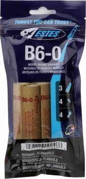 EST10046 Estes Rockets B6-0 (3 ea) - Bagged