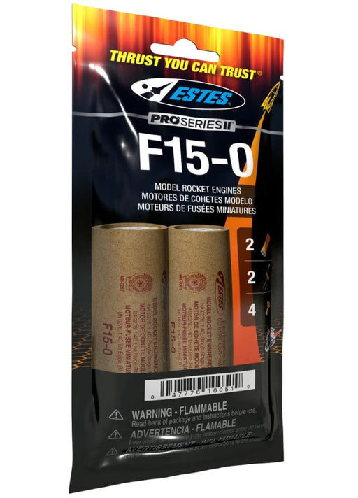 EST10051 Estes Rockets F15-0 29 mm (2 ea) - Bagged