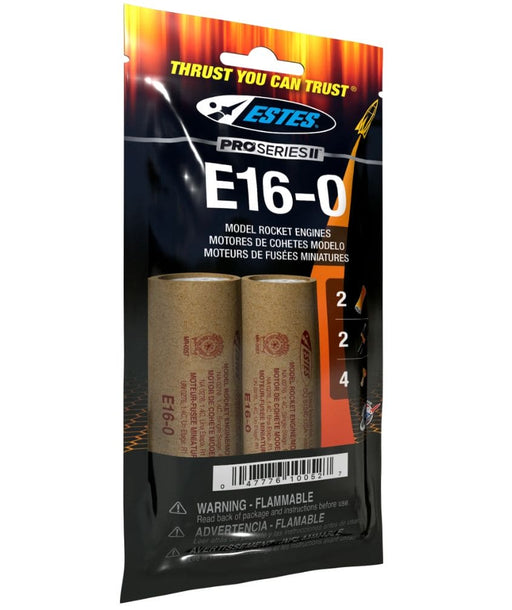 EST10052 Estes Rockets E16-0 29 mm (2 ea) - Bagged