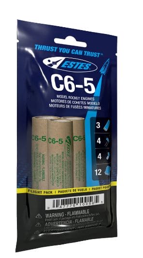 EST10056 Estes Rockets C6-5 - Bagged