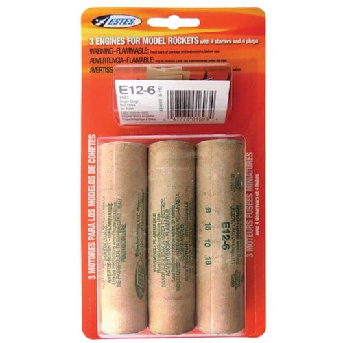 EST1693 Estes Rockets E12-6 (3 ea)