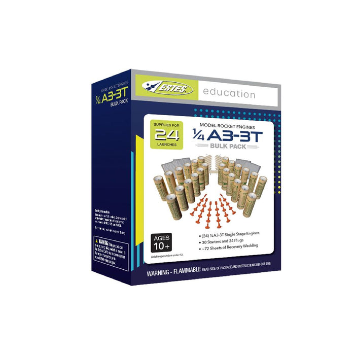 EST1699 Estes 1/4A3-3T Engines - 24 Pack