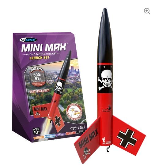 EST2445 Estes Rockets Mini Der Red Max Launch Set - Intermediate
