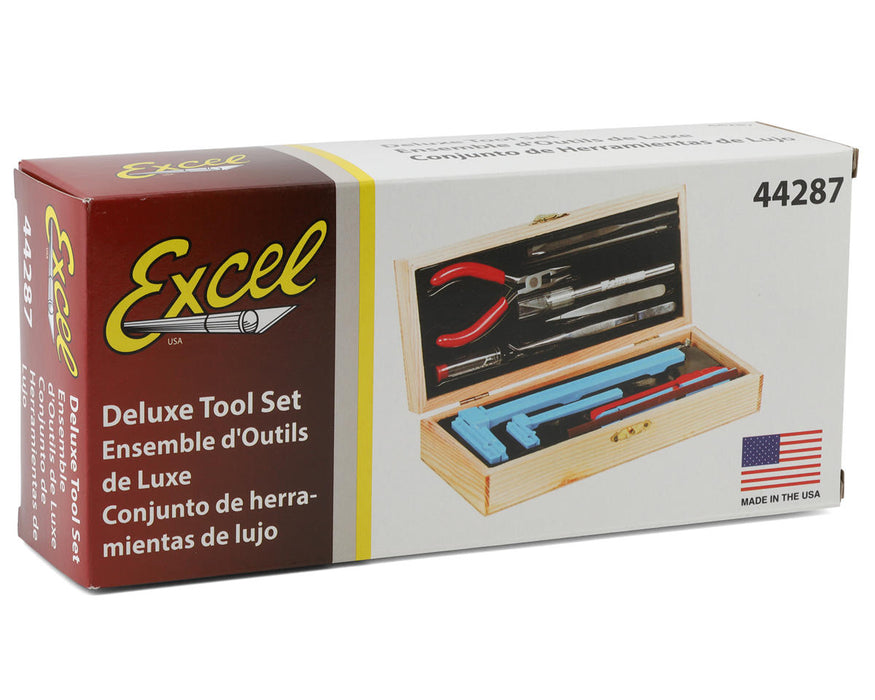 EXL44287 Excel Deluxe Airplane Tool Set w/Wooden Box