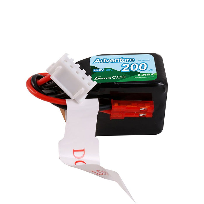GEA2004S30JST Gens Ace 200mAh 4S 14.8V 30C Lipo Battery Pack with JST Plug