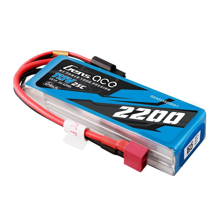 GEA223S25DGT Gens Ace G-Tech 2200mAh 3S 11.1V 25C Lipo With Deans Plug