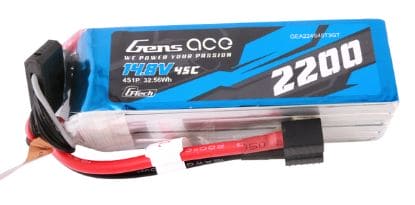 GEA224S45T3GT Gens Ace G-Tech 2200mAh 4S 14.8V 45C LiPo Universal Plug