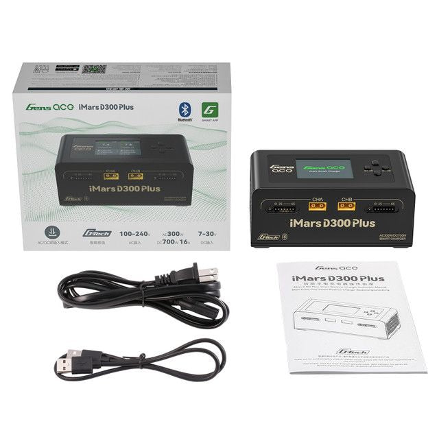 GEA300WPLUS-UB Gens Ace iMars D300 Plus G-Tech AC/DC Balance Charger - Black