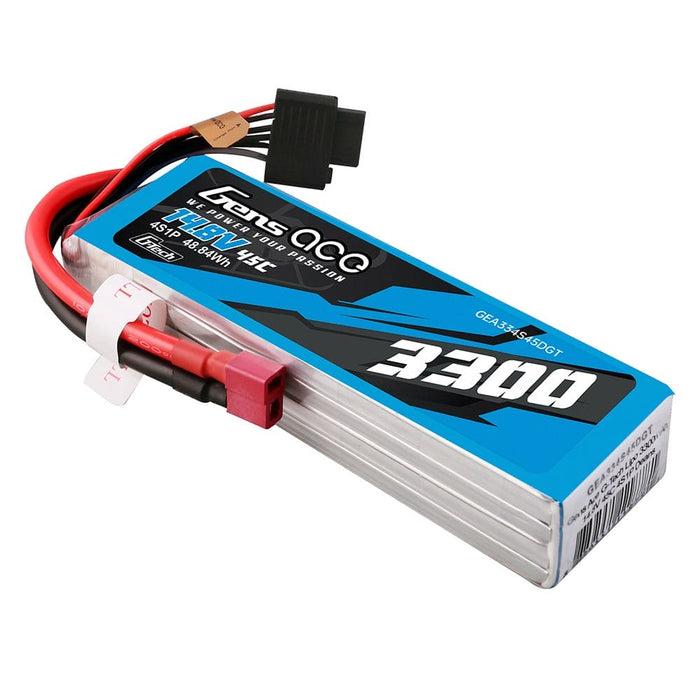 GEA334S45DGT Gens Ace G-Tech 3300mAh 4S1P 14.8V 45C Lipo With Deans Plug