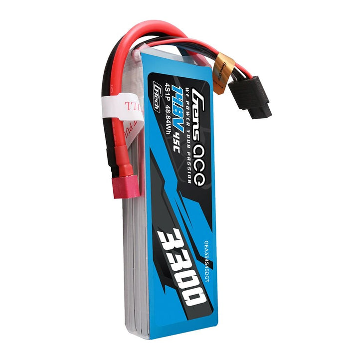 GEA334S45DGT Gens Ace G-Tech 3300mAh 4S1P 14.8V 45C Lipo With Deans Plug