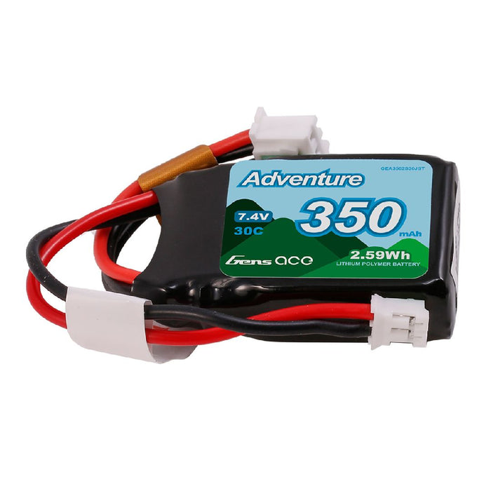 GEA3502S30JST Gens Ace Adventure 350mAh 2S 30C 7.4V Lipo with JST Plug