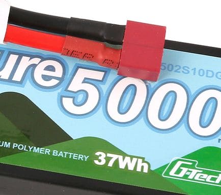 GEA502S10DGT Gens Ace 5000mAh 2S1P 7.4V 100C LiPo Deans Plug
