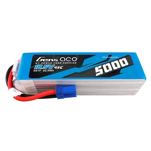 GEA5S500045E5 Gens Ace 5000mAh 5S 18.5V 45C Lipo Battery Pack With EC5 Plug