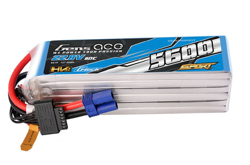 GEA6S5680SE5GT Gens Ace Sport G-Tech HV 5600mAh 6S1P 80C 22.8V Lipo w/ EC5