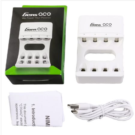 GEAC704A2 Gens ace AA & AAA Nimh Rechargeable Battery Charger
