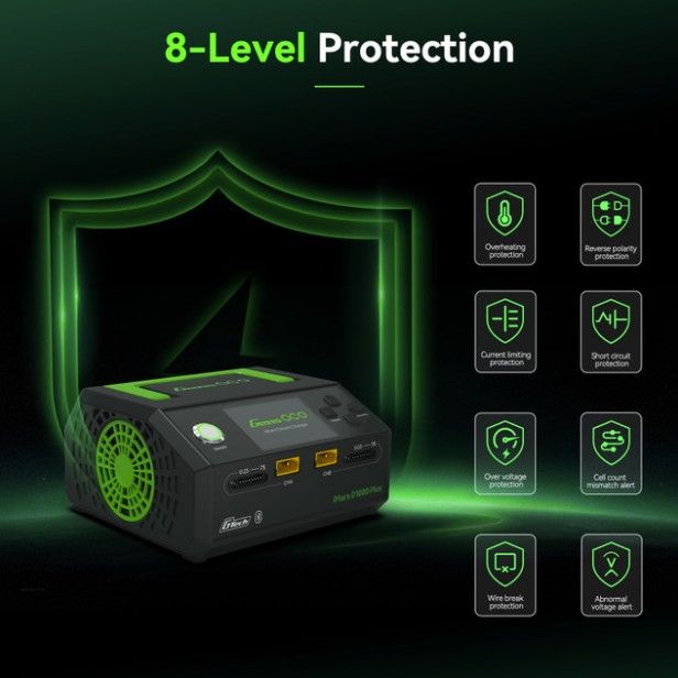 GEAD1000Plus Gens Ace iMars D1000 Plus G-Tech Charger,Dual Channel, AC 1000W