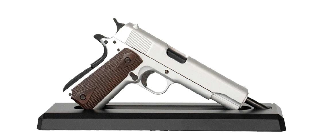 GOA1911-SILVER 1/2.5 Scale Die Cast 1911 Model Pistol, Silver