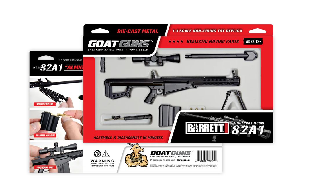 GOA50-BLACK 1/3 Scale Die Cast .50 Cal M82A1 Model, Black