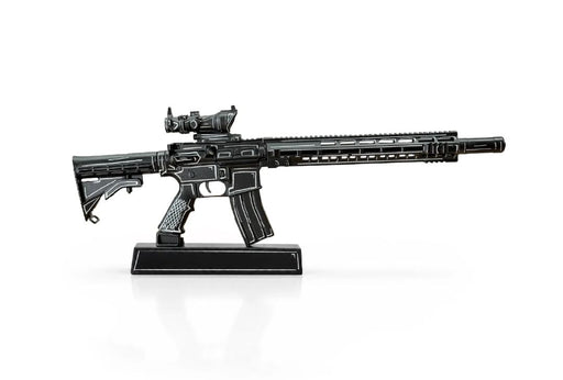 GOAAR-BLACK-CEL GoatGuns Black Cel Shaded AR-15 Metal Diecast Model Kit