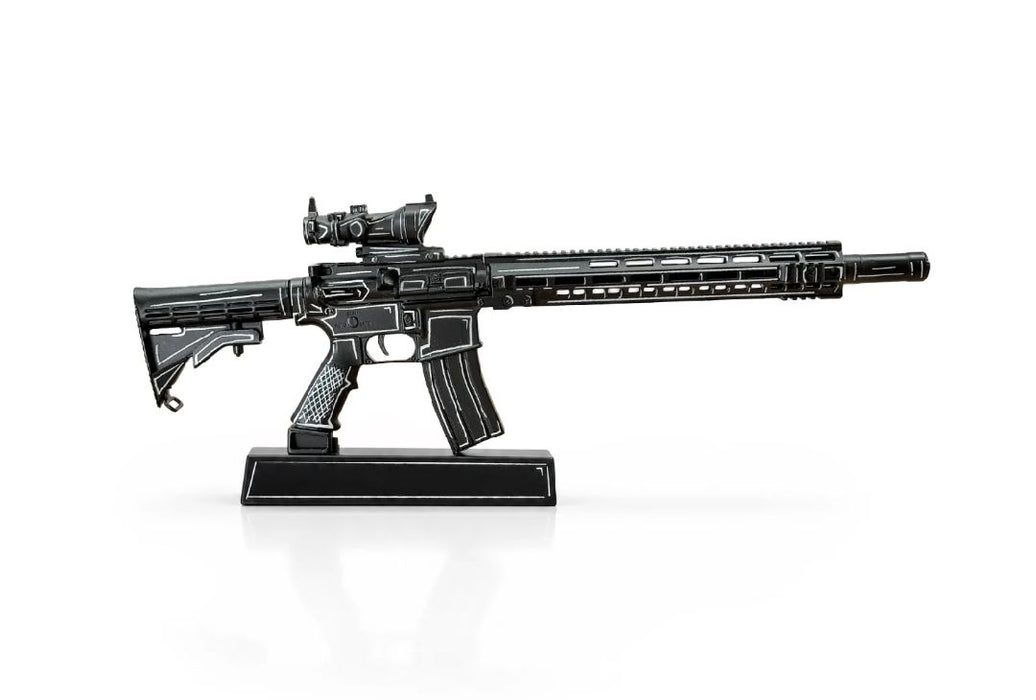 GOAAR-BLACK-CEL GoatGuns Black Cel Shaded AR-15 Metal Diecast Model Kit