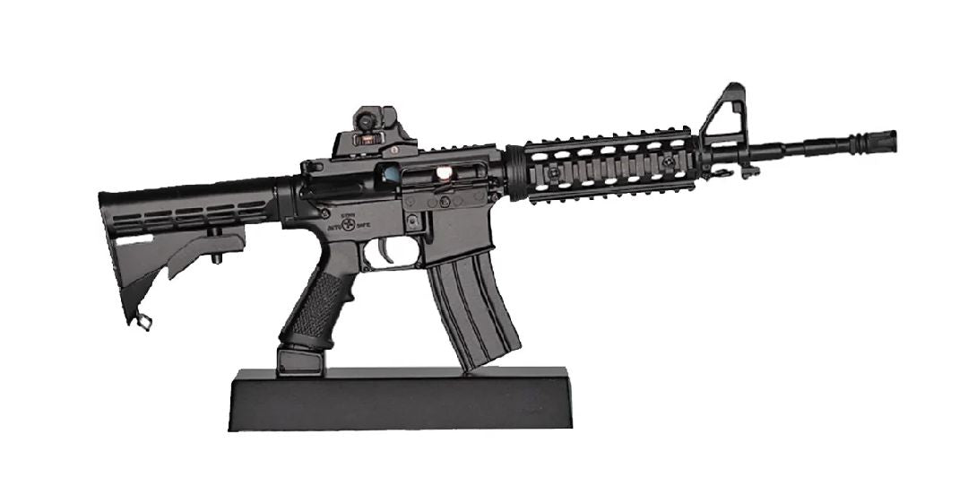 GOAAR-BLACK 1/3 Scale Die Cast AR15 Model Rifle, Black