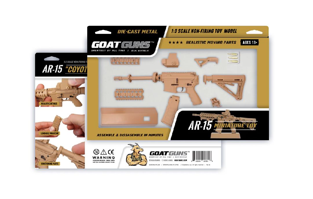 GOAAR-COYOTE 1/3 Scale Die Cast AR15 Model, Coyote