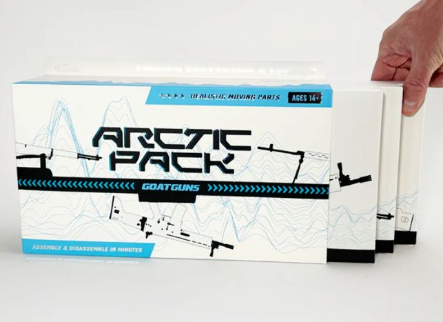 GOAKIT-ARCTIC GoatGuns Arctic kit. Includes 3 Guns - M1, SCAR, and SVD