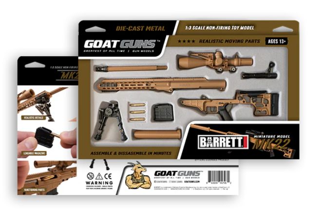 GOAMK22-TAN 1/4 Scale Die Cast Barrett MK22 Model, Tan
